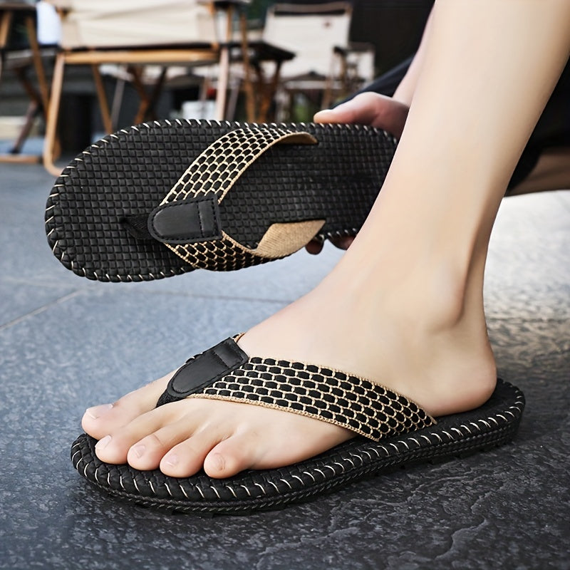 Men's Braided Hemp Flip Flops Assorted Colors Slippers