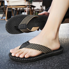 Men's Braided Hemp Flip Flops Assorted Colors Slippers