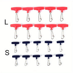 10pcs Fishing Line Sinker Slider with Hook Snap Tool Gear Accessory