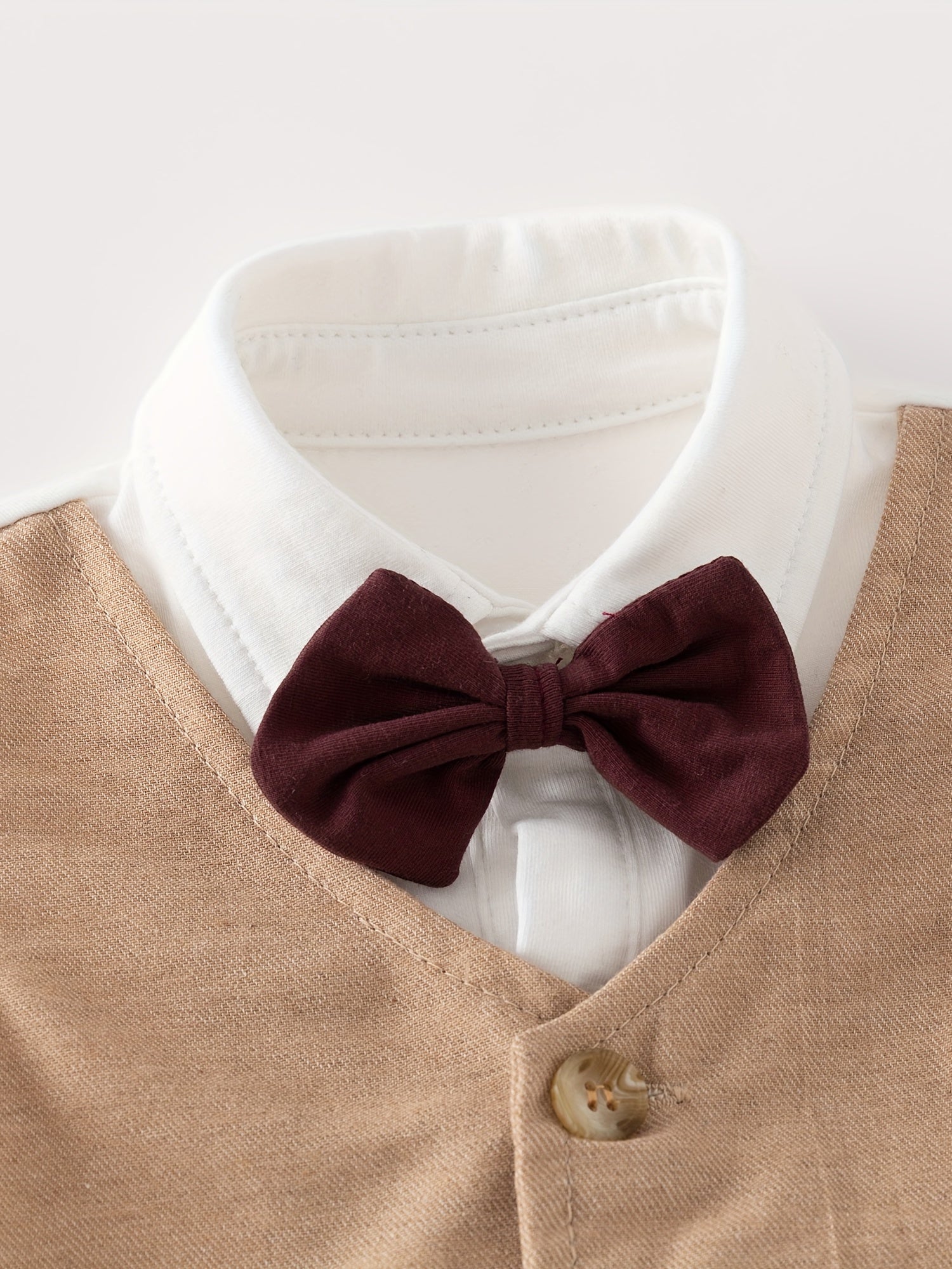 Baby Gentleman Bow Tie Shirt & Shorts Outfit