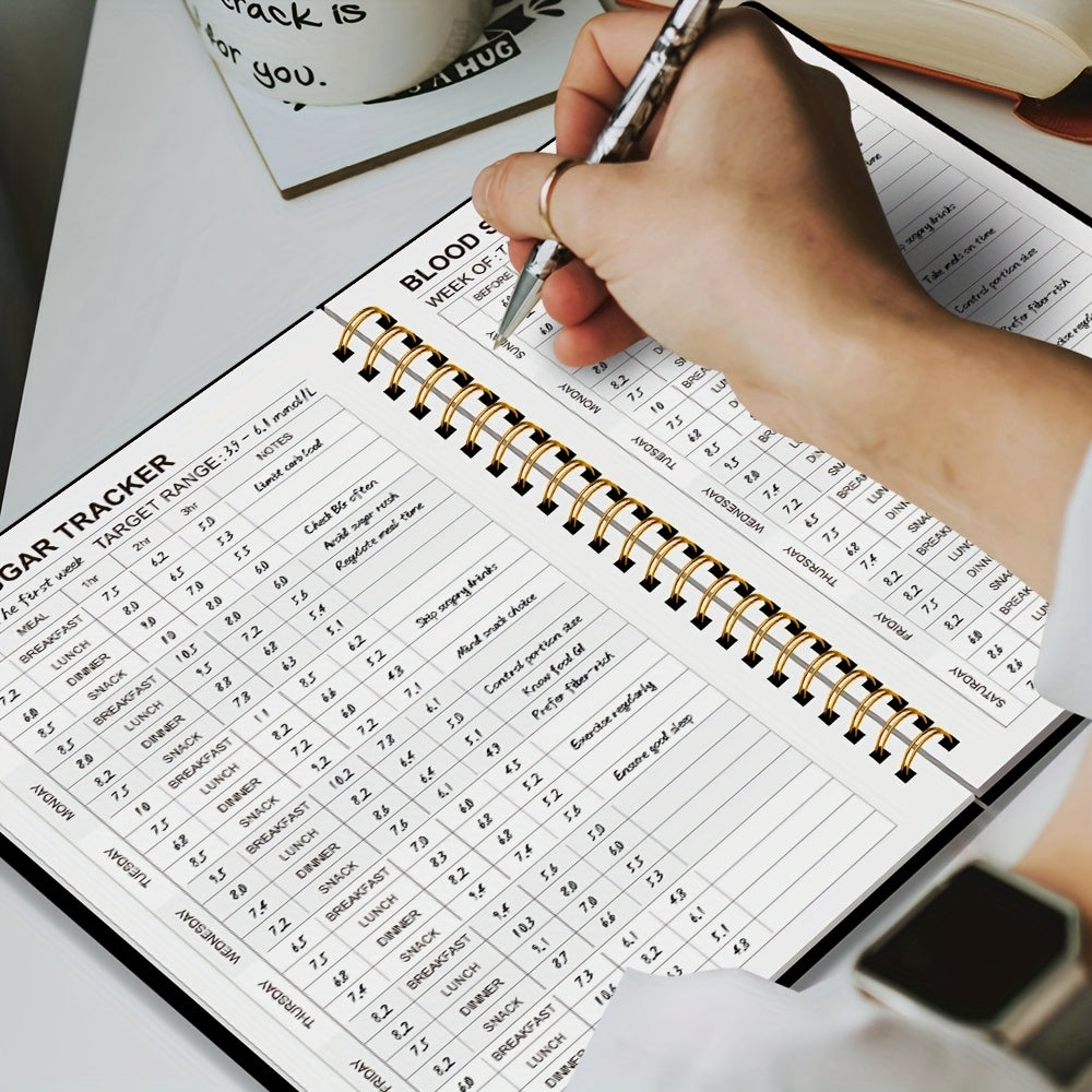 TREES Blood Sugar Log Book Weekly Blood Sugar Diary Daily Diabetic Glucose Track