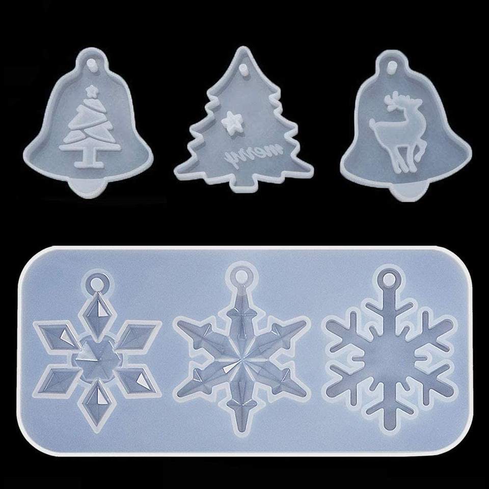 Christmas Snowflake Pendant Silicone Resin Mold Set