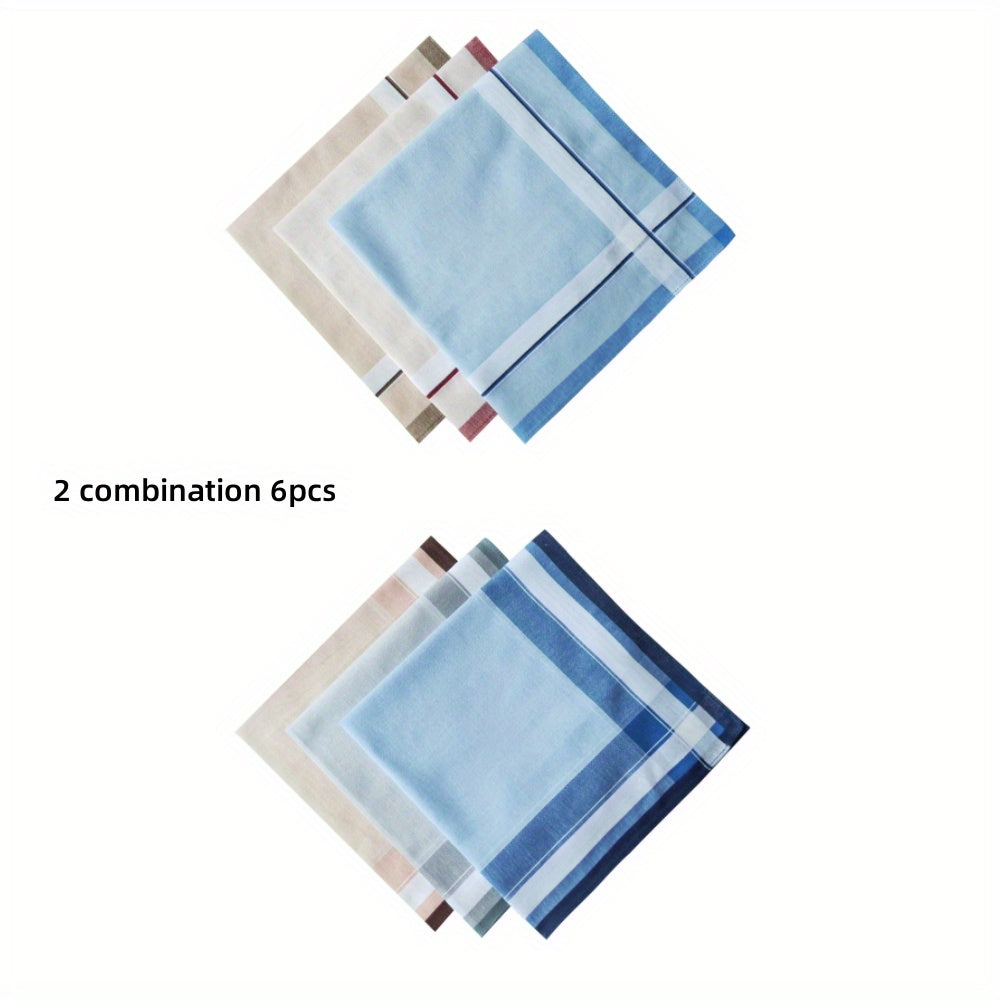 6 Pack 39 Men's Vintage Handkerchief Satin Technology Soft Sweat-absorbing