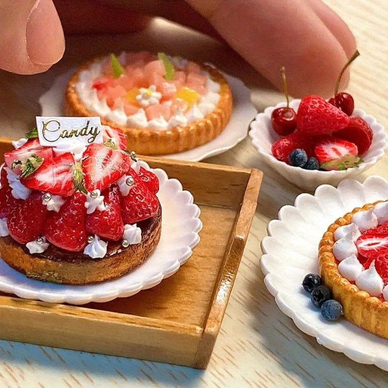 8pcs 1:6 Dollhouse Tableware Utensil Set for Kitchen Furniture Photo Props
