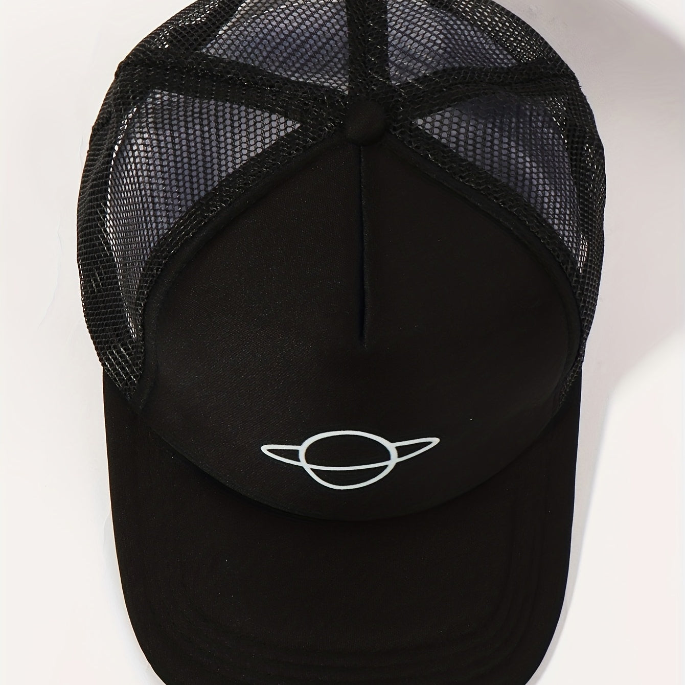 Planet Print Trucker Hat Mesh Breathable Baseball Cap Lightweight Casual Dad Hat