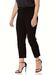  Casual Pants Elastic High Rise Tapered Leg Trousers