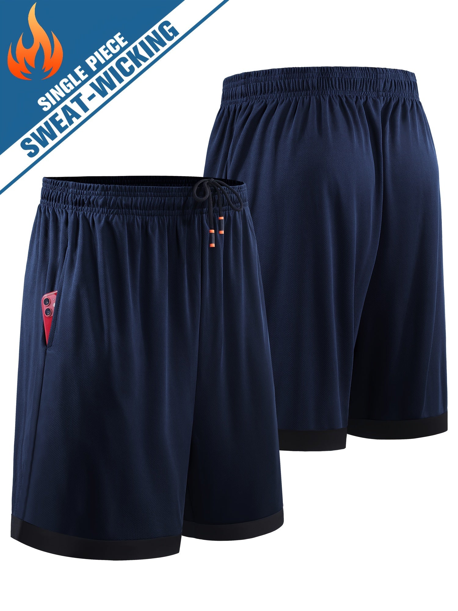 Men's Comfy Sport Shorts Quick Dry Moisture Wicking Mid Stretch Breathable