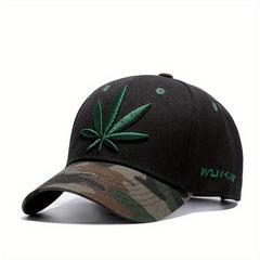 Men's Adjustable Casual Maple Leaf Baseball Cap Spring Fall Summer