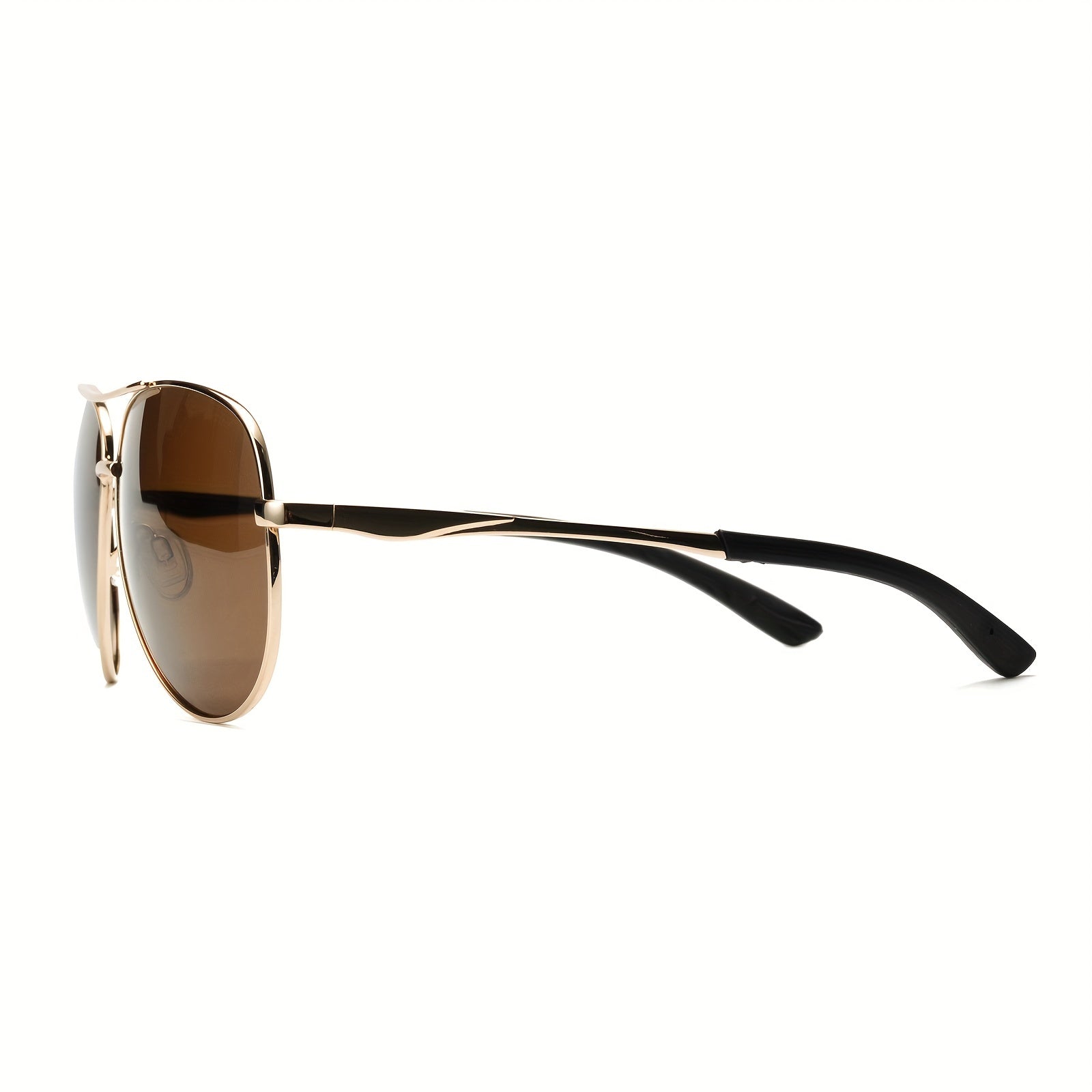 OUWEN Polarized Aviator Sunglasses Men Flexible Metal Sun Glasses VF2202