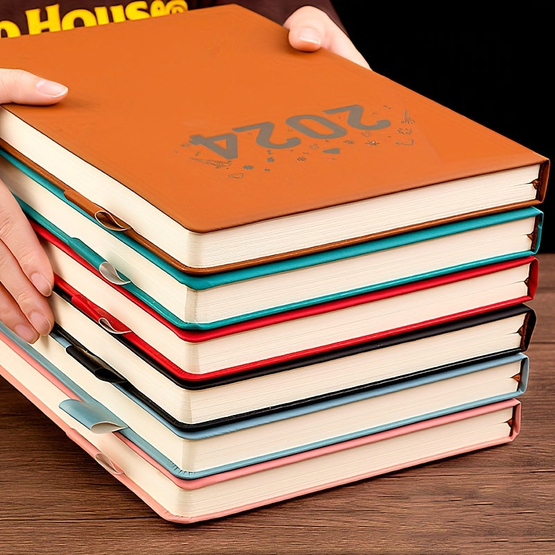 A4 Notebook 360 Pages Soft Faux Leather Horizontal Line Record Book