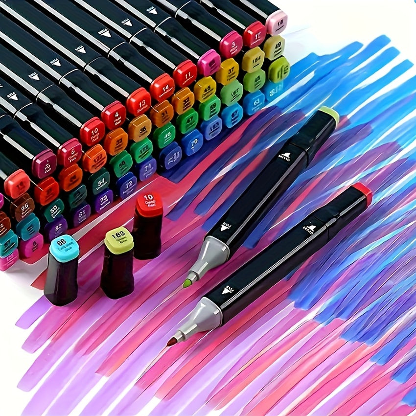 100pcs Dual Tip Marker Set in Storage Box