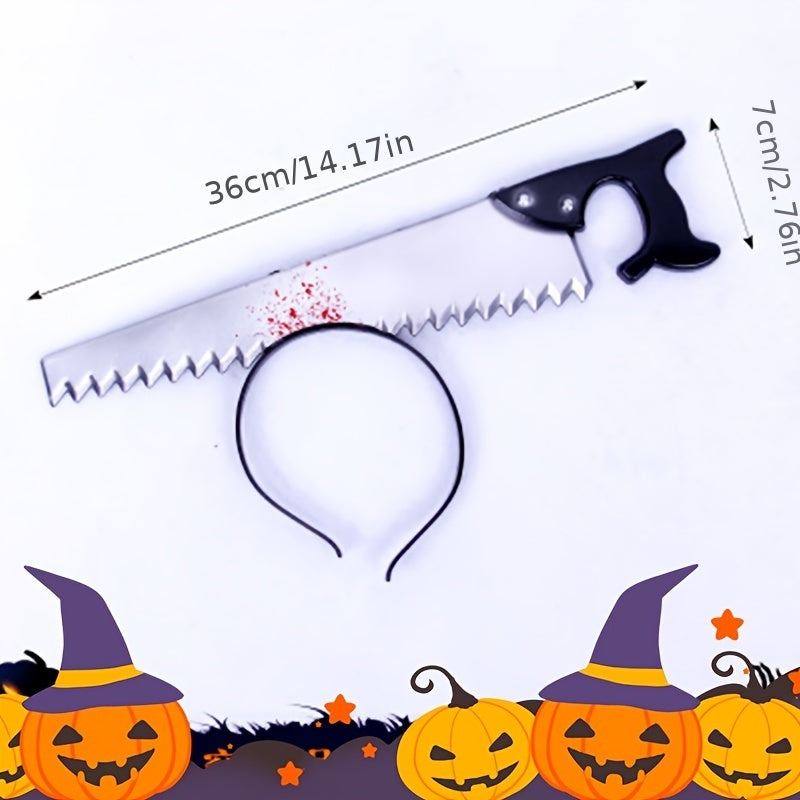 Halloween Hair Hoop Decor Tricky Piercing Head Ax Kitchen Headdress