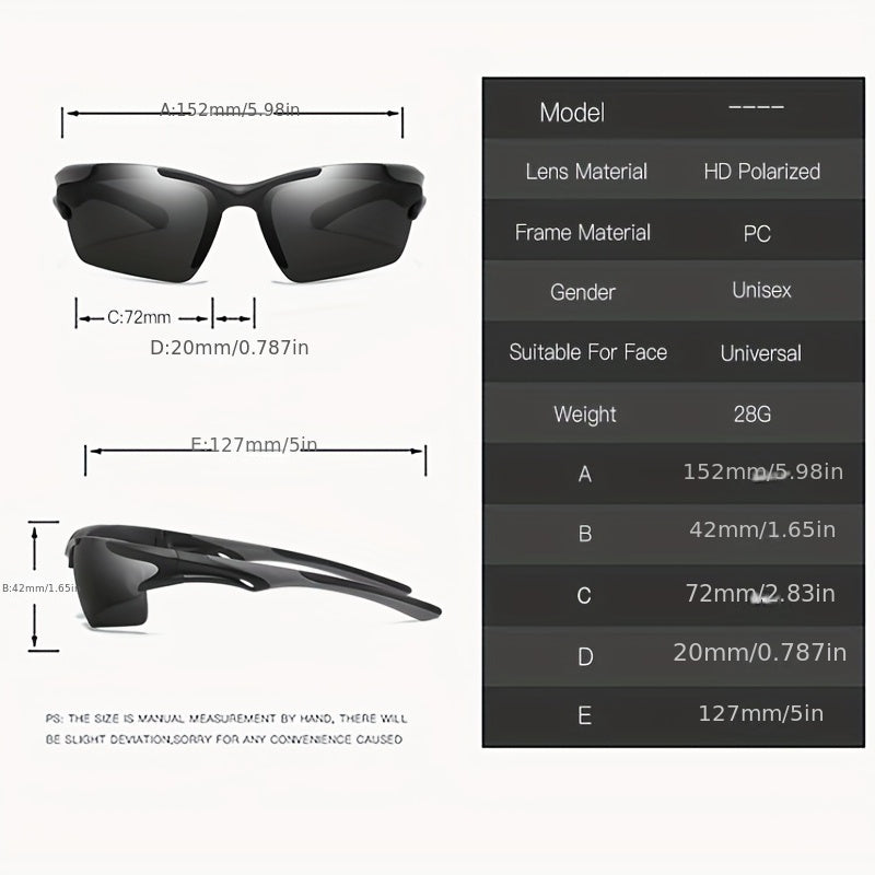 Men's Polarized Square Sunglasses Sports Cycling UV Protection