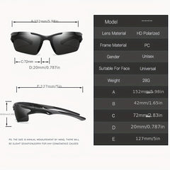 Men's Polarized Square Sunglasses Sports Cycling UV Protection