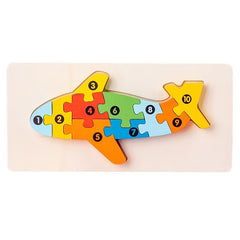 Montessori Wooden Toddler Puzzles Dinosaur Toy 3D Puzzle Educational