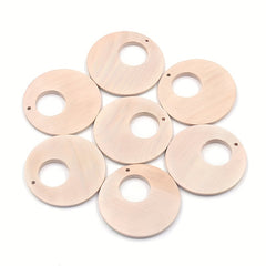 10pcs Wooden Geometric Stud Earrings