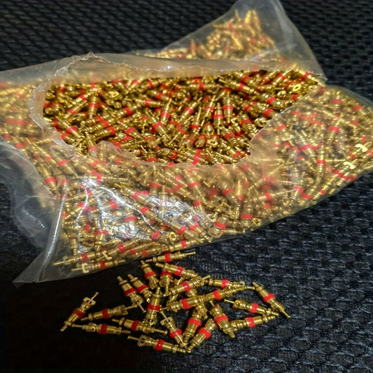 10pcs Copper Valve Core Tubeless Valve Nozzles for Air Needles