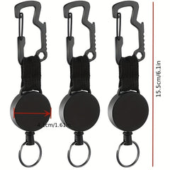 Retractable Keychain High Elastic Wire Rope Quick Hanging Buckle Anti Loss