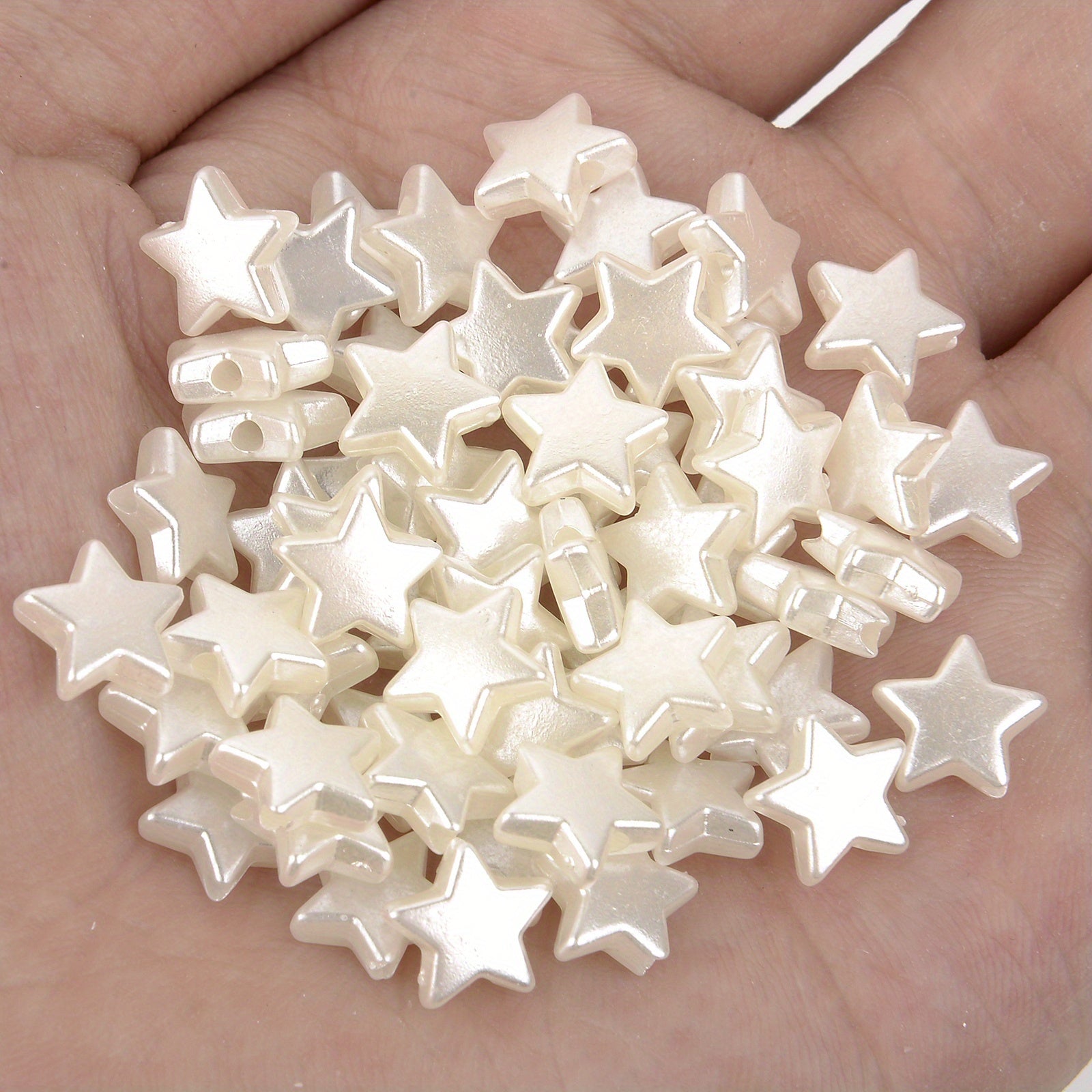 50pcs 8mm Star Acrylic Spacer Beads Jewelry Making DIY Bracelet Necklace