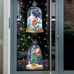 Christmas Window Sticker Santa Claus Snowman Decoration