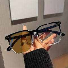 Y2K Block Sunglasses Square UV400 Sun Shades Glasses Beach Party