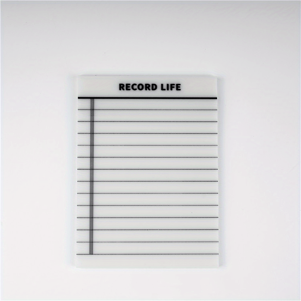 1pc 9.65x7 Transparent Sticky Notes Waterproof Sticky Notes Pad