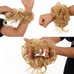 Women's Curly Hair Bun Chignon for Wedding Daily Use