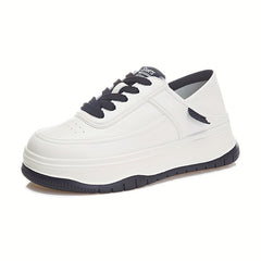 Women's Solid Skate Shoes Thick Bottom Sports Shoes Soft Outdoor Sneakers