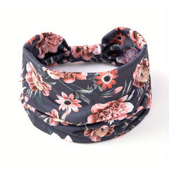 Bohemian Daisy Flower Print Headband