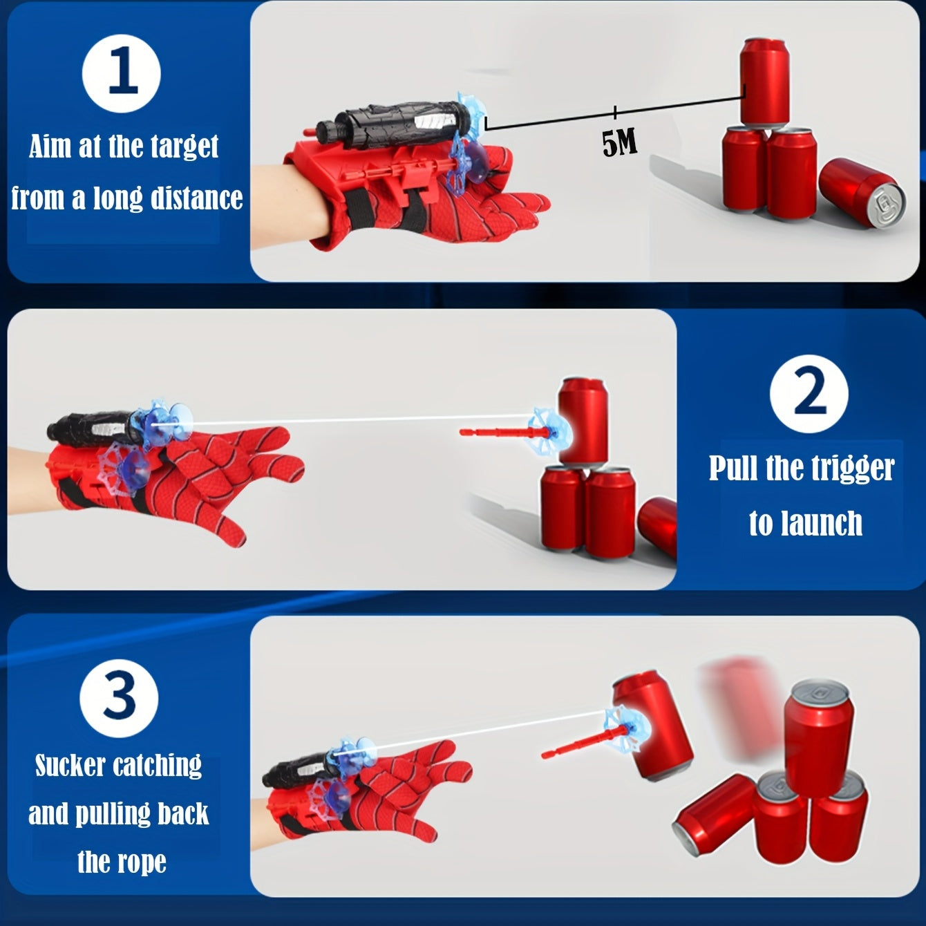 Spider Launcher Bracelet & Soft Bullet Set for Kids