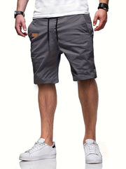 Men's Cargo Short Pants Drawstring Solid Loose Work Shorts
