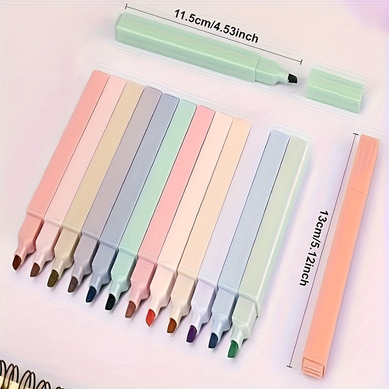 Morandi Highlighter Pen Set 10 Colors Soft Tip Bulk Pack