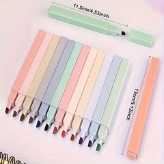 Morandi Highlighter Pen Set 10 Colors Soft Tip Bulk Pack