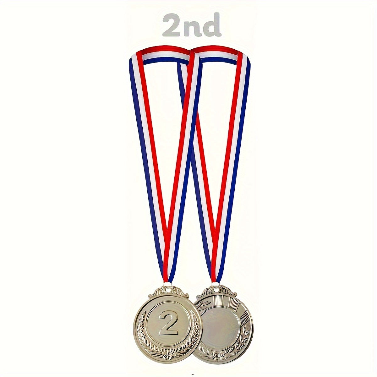 2pcs Zinc Alloy Sports Medals Golden Silvery Bronze