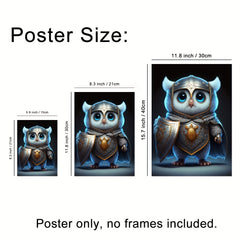 Modern Baby Owl Warrior Wall Sticker for Kids Room Decor