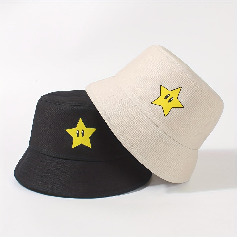 Cartoon Print Bucket Hat Sunscreen Beach Hats For Women & Men