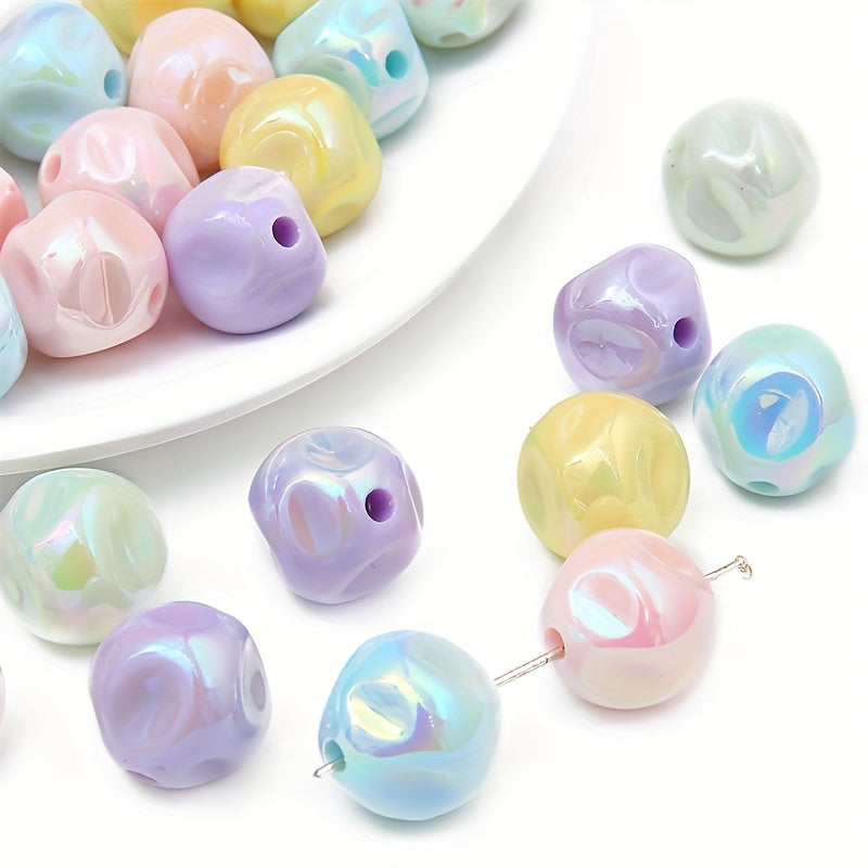 10pcs Acrylic Colorful Fig Pattern Beads Straight Hole DIY Mobile Chain