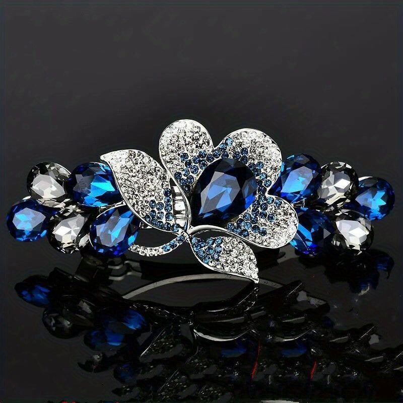 Rhinestone Braid Hair Clip Back Head Hair Clip Large Ponytail Clip