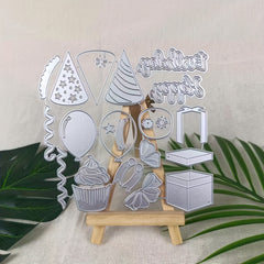 1Pc Happy Birthday Gift Metal Cutting Dies DIY Card Scrapbook Decoration