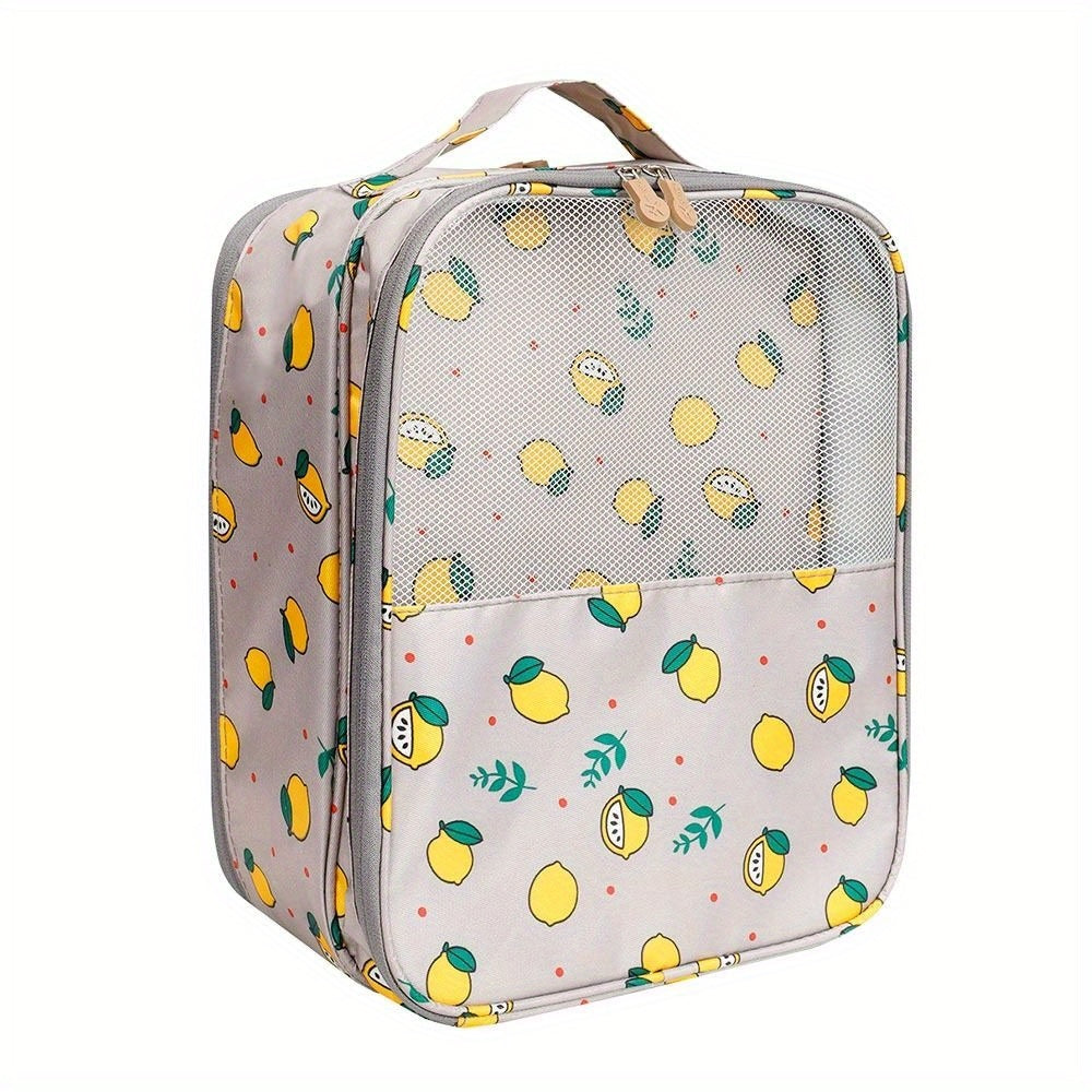 Travel Shoes Storage Bag Lemon Pattern Organizer