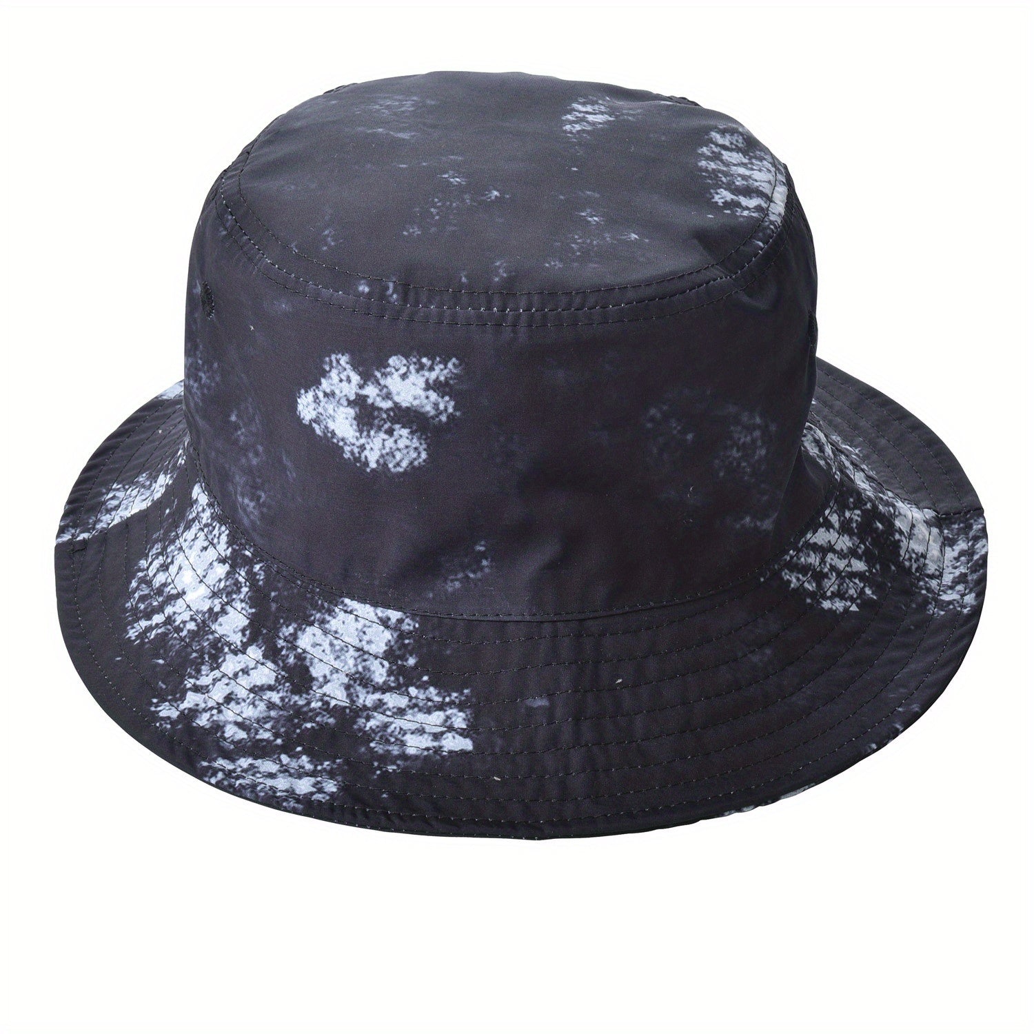 Tie Dye Print Sun Hat Unisex Drawstring Bucket Hats Lightweight Rain Hat