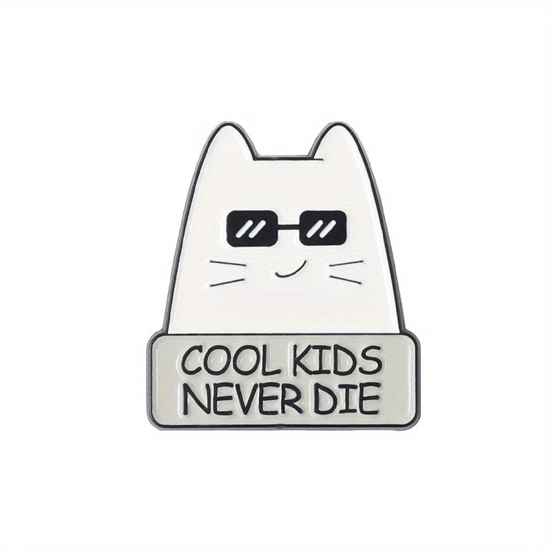 Funny Cat Enamel Lapel Pin Brooch for Men