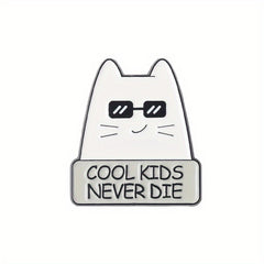 Funny Cat Enamel Lapel Pin Brooch for Men