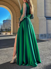  Wedding Guest Dress Women's Plus Lantern Sleeve Maxi Party Dress