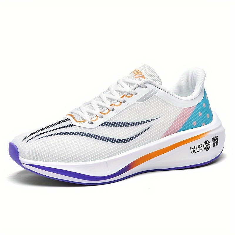 Women's Colorblock Casual Sneakers Lace Up Soft Sole Platform Running Shoes