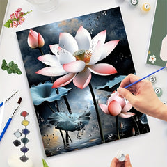 DIY Paint by Numbers Kit for Adults - Lotus Flower