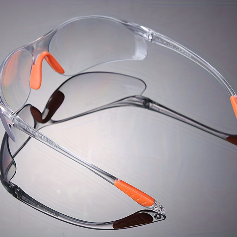 Anti-fog Safety Glasses Clear Lens Scratchproof Orange Eye Safety