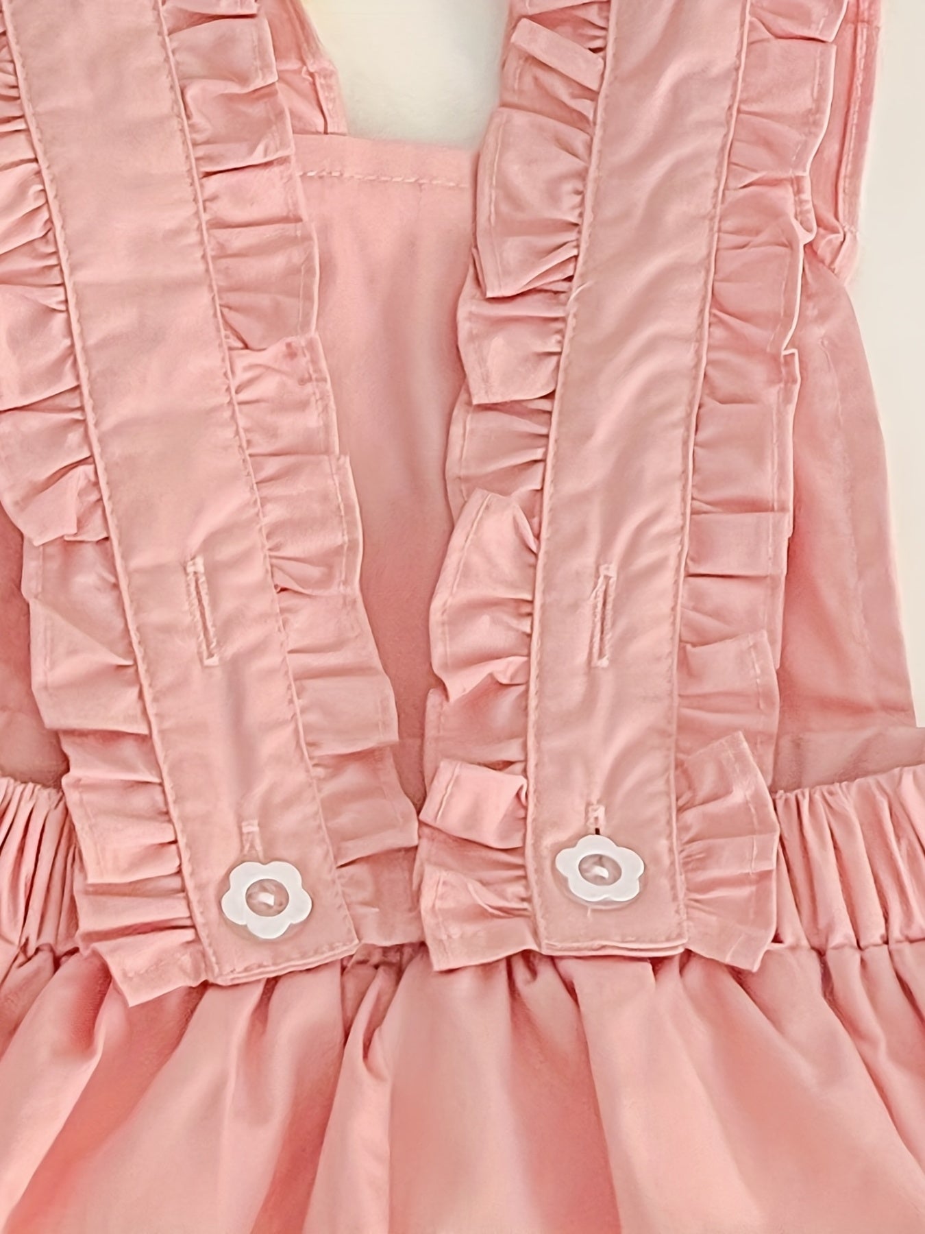 Flower Print Overall Short Pants for Baby Girls