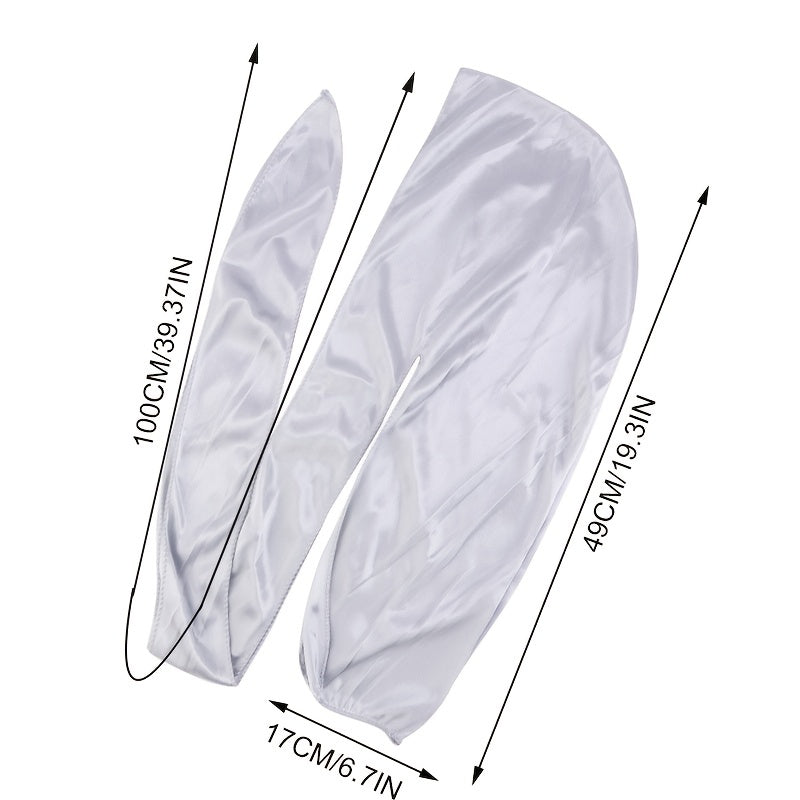 Silvery Silk Bandage Elastic Hip hop Head Wraps Headwear Turban