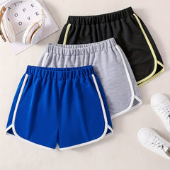 3pcs Girls' Running Shorts Sports Yoga Casual Shorts Athletic Fit